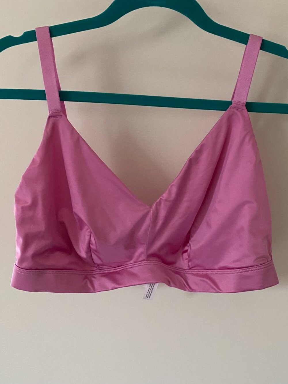 Pink Faux Satin Auden Bralette
